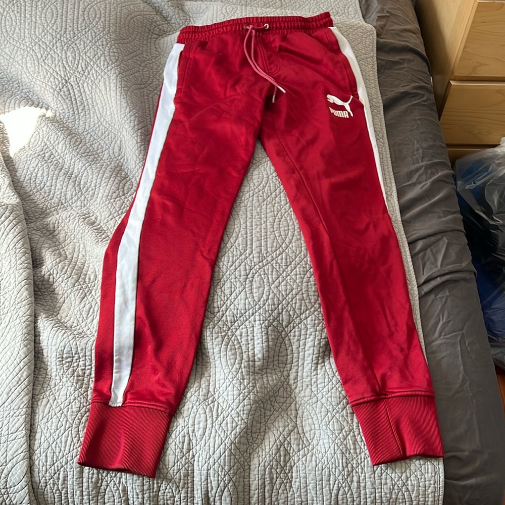Red Heavy Puma Sweats
